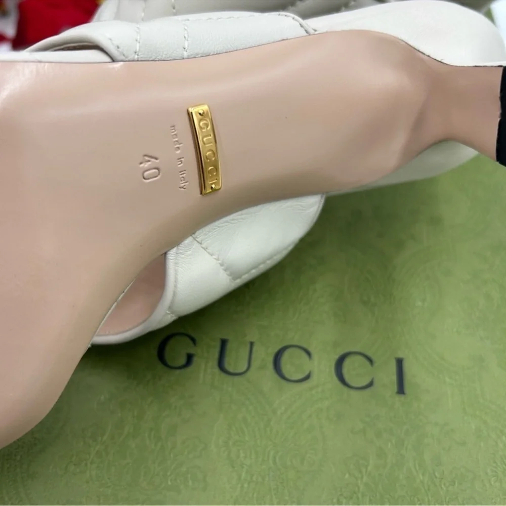 Women’s Gucci, GG Marmont, quilted leather sandal size 40 made in Italy - Picture 7 of 11